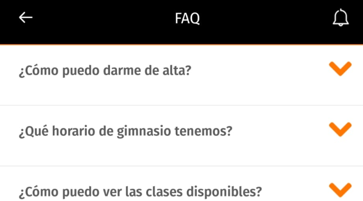 HABILITADAS LAS FAQ EN LA APP